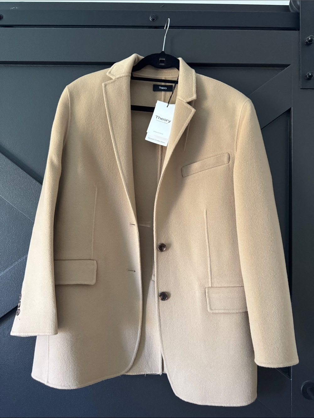 Theory Womens Camel Oversized Tailor Jacket